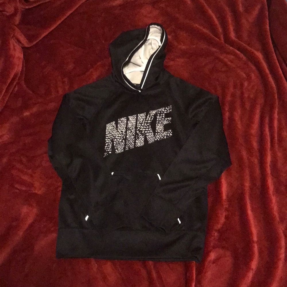 Black reflective Nike sweatshirt